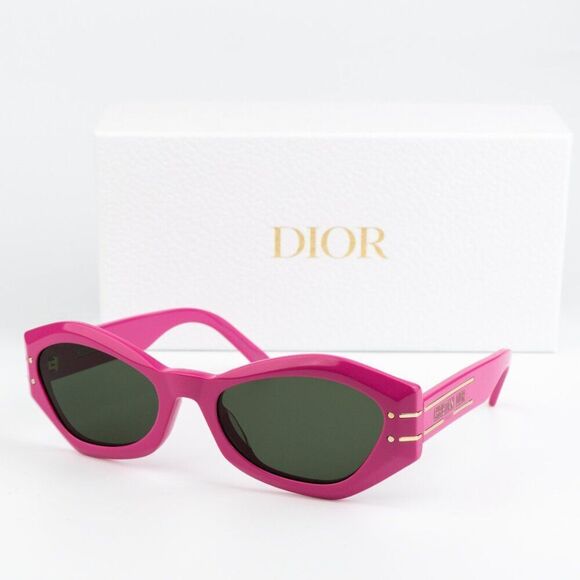 NEW Dior DIORSIGNATURE B1U 73C0 Pink Fuchsia Green Sunglasses - Picture 1 of 13